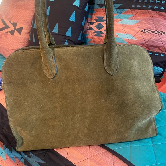 Claudia firenze Handbags - Claudia Firenze Olive Suede Satchel